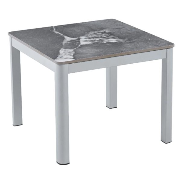 Arta Sintered Stone Side Table In Grey | Bed Sava