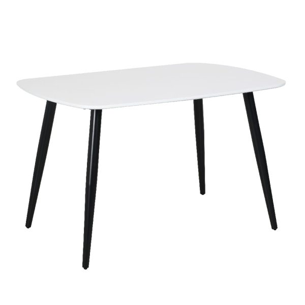 Arta Wooden Rectangular Dining Table In White | Bed Sava