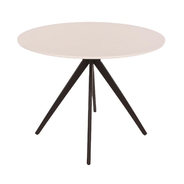 Arta Wooden Round Dining Table In White | Bed Sava