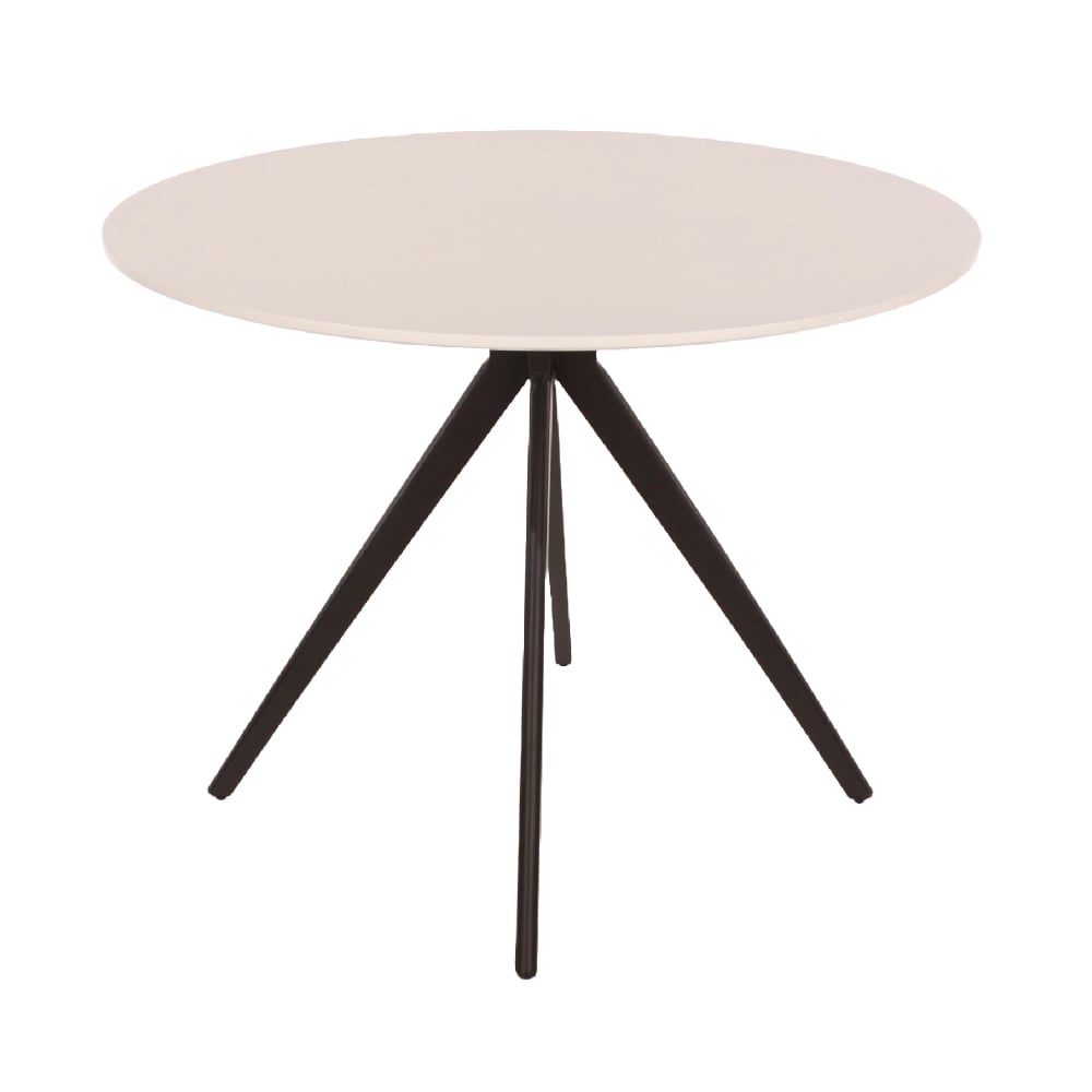 Arta Wooden Round Dining Table In White