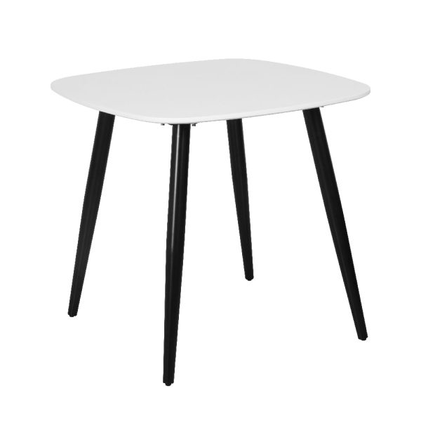 Arta Wooden Square Dining Table In White | Bed Sava