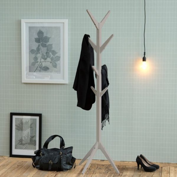 Ascot Wooden Coat Hanger In Grey | Bed Sava