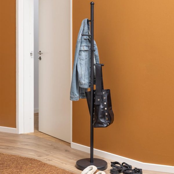 Aspin Metal Coat Hanger Stand In Black | Bed Sava