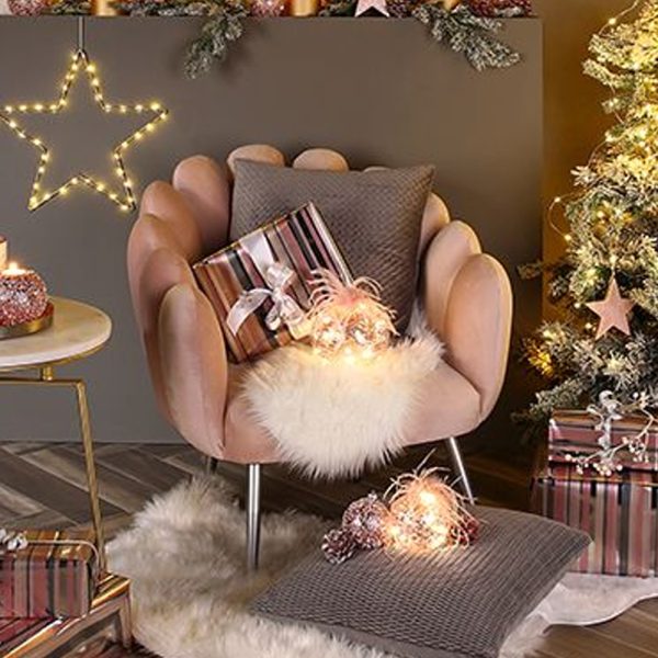 Assago Velvet Armchair With Metal Legs In Pink | Bed Sava