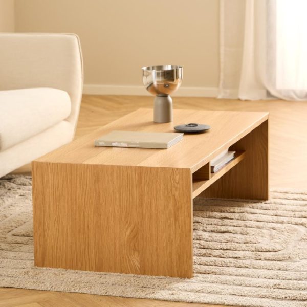 Assago Wooden Rectangular Coffee Table In Oak | Bed Sava
