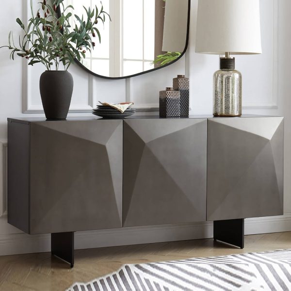 Assago Wooden Storage Cabinet With 3 Doors In Brown | Bed Sava
