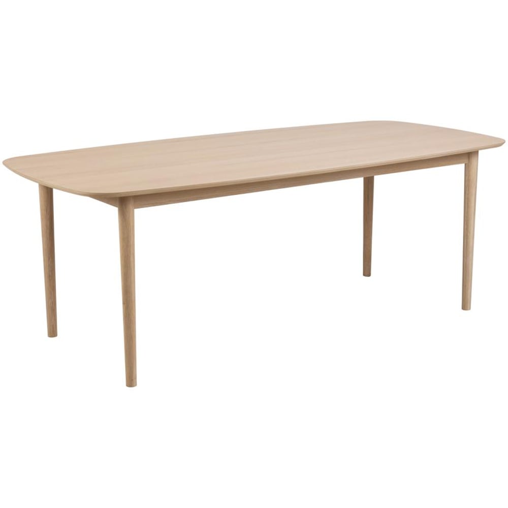 Astonik Wooden Rectangular Dining Table In White Oak