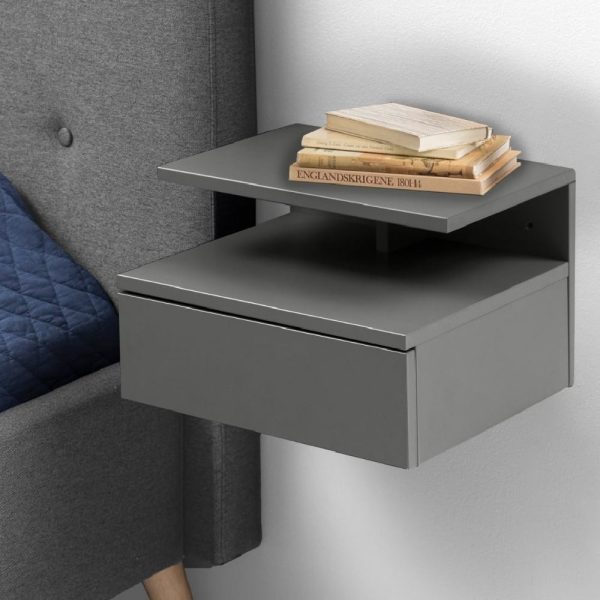Astoria Wooden Bedside Cabinet With 1 Drawer In Grey | Bed Sava