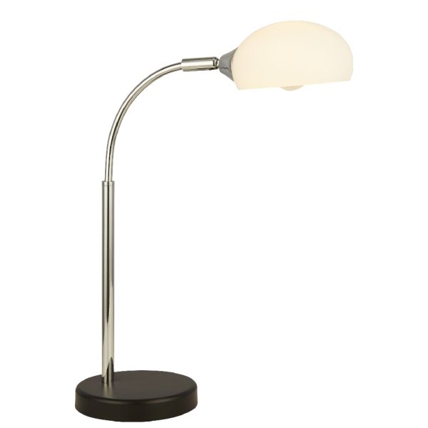 Astro Opal Glass Shade Table Lamp In Chrome | Bed Sava