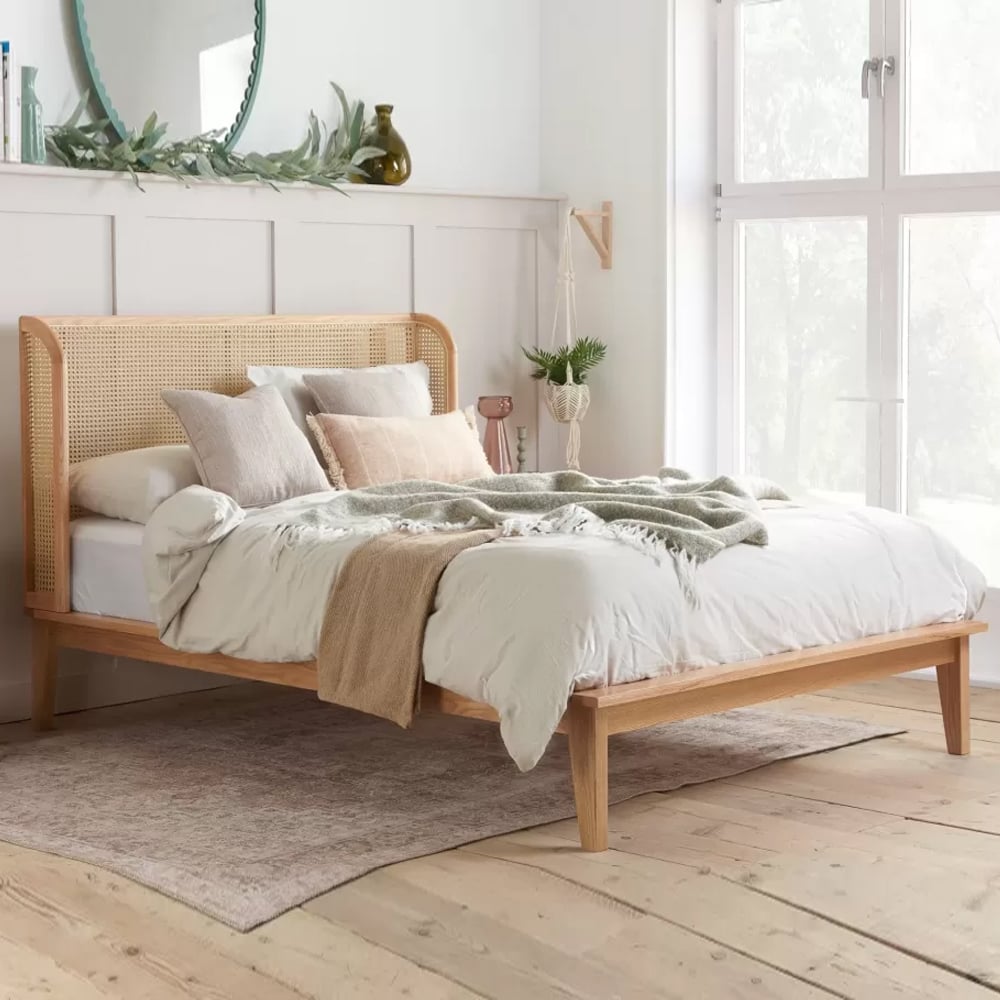 Atlanta Wooden Double Bed In Oak