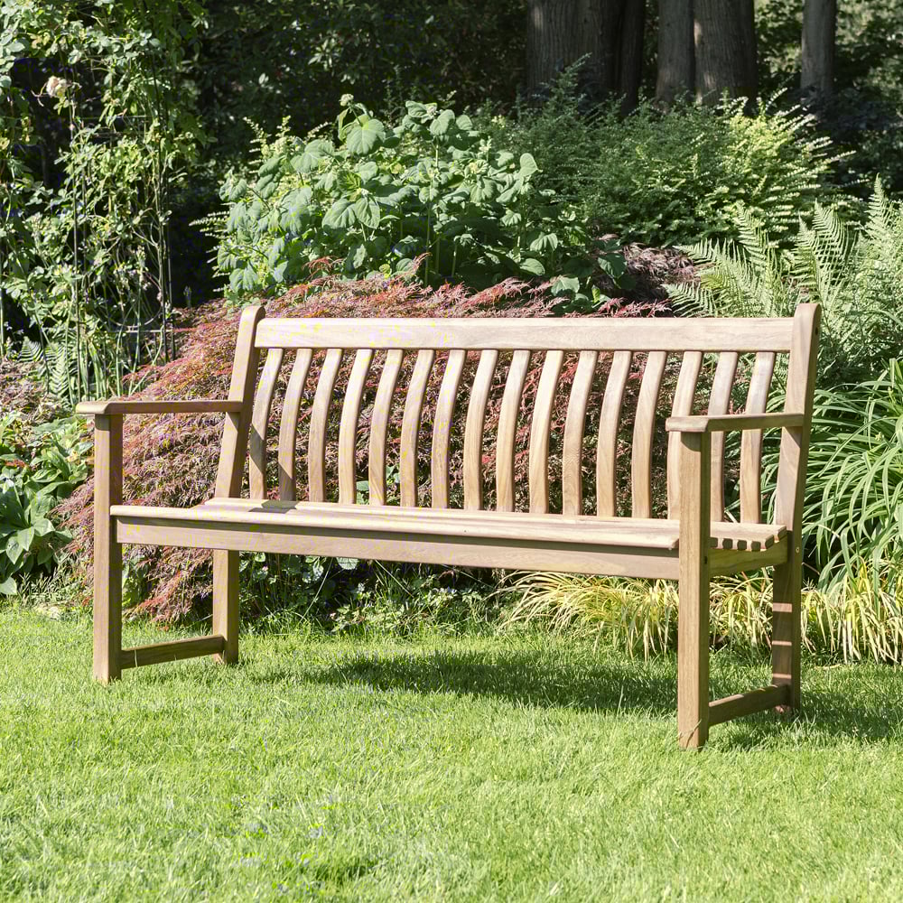 Atwater Large Wooden Garden Broadfield Bench In Natural