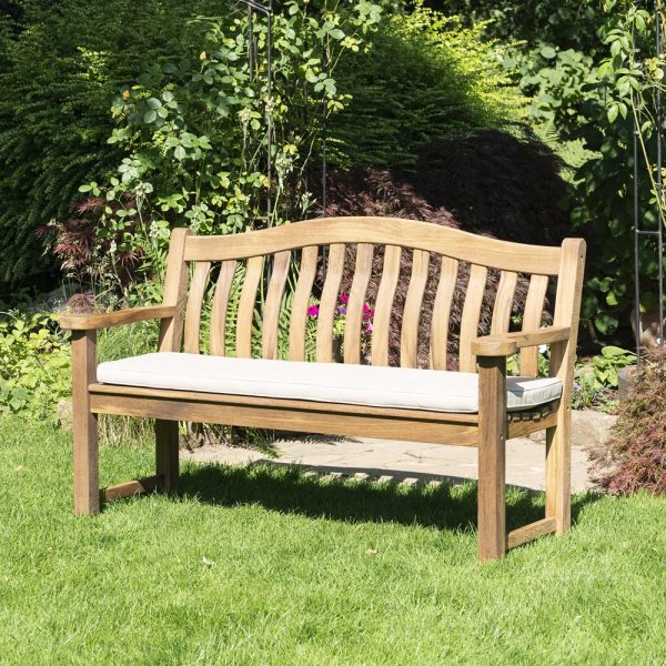 Atwater Large Wooden Garden Turnberry Bench In Natural | Bed Sava