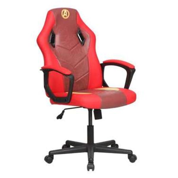 Auckland Leather Gaming Chair In Red And Black | Bed Sava