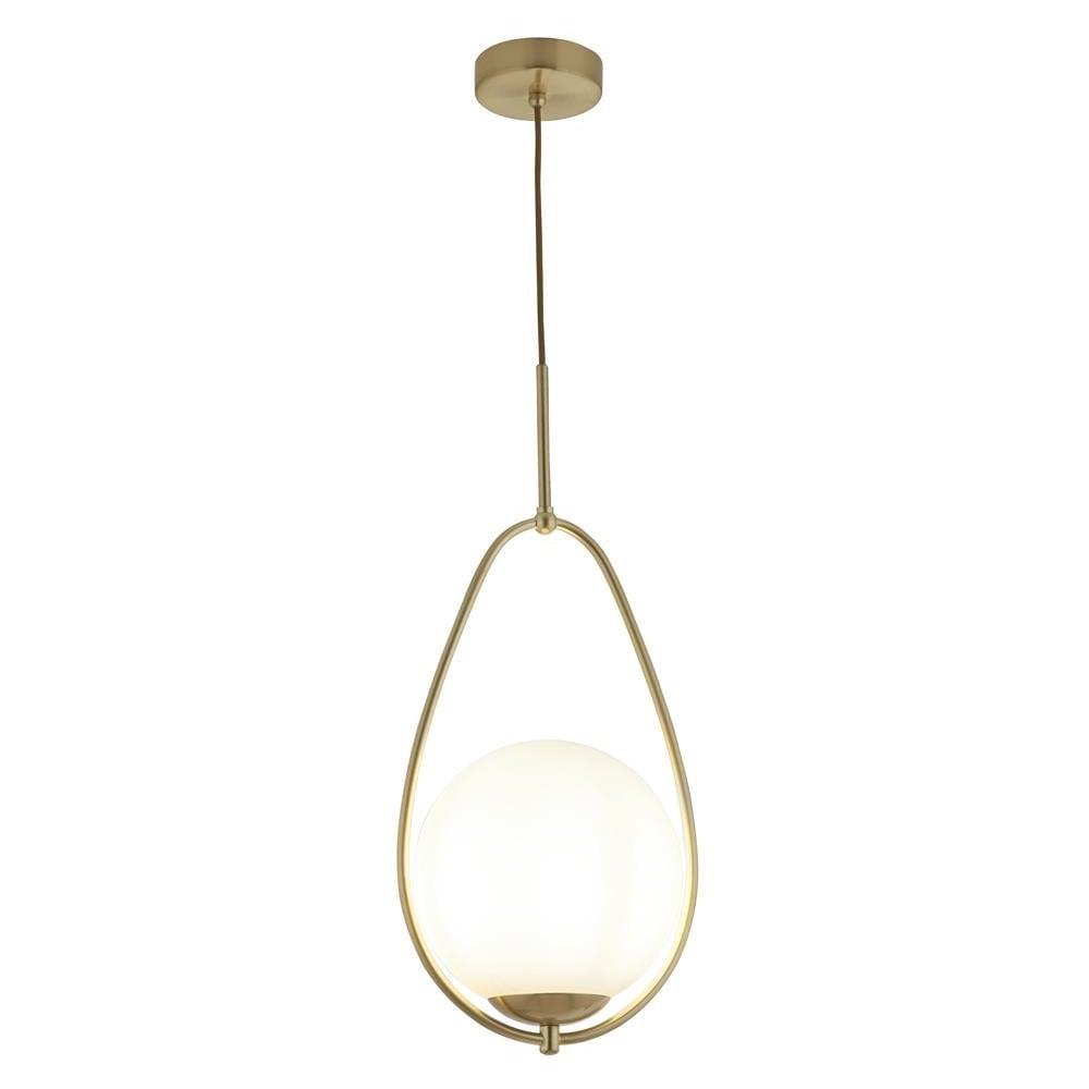 Avalon Opal Glass Ceiling Pendant Light In Gold