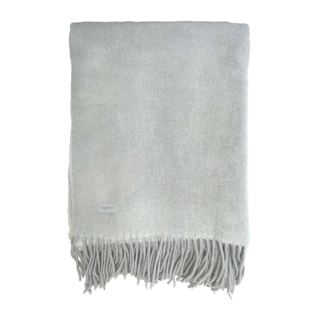 Murmur Aven Woven Throw, Cloud Grey
