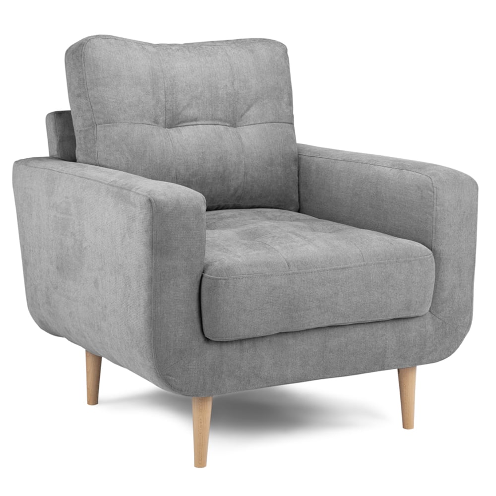 Avenel Fabric 1 Seater Sofa In Grey