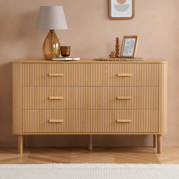 Avenel Wooden Chest Of 6 Drawers In Oak | Bed Sava