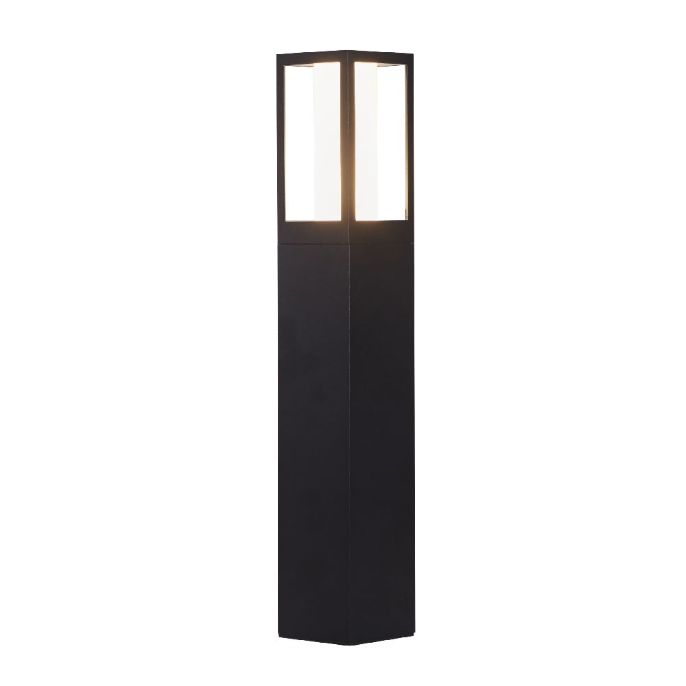 Avenue LED Polycarbonate Outdoor Bollard Light In Black