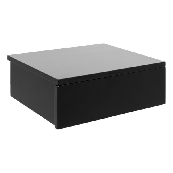 Aviana Wall Hung Wooden Bedside Cabinet With 1 Drawer In Black | Bed Sava
