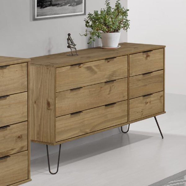 Avoch Wooden Chest Of 6 Drawers In Oak | Bed Sava