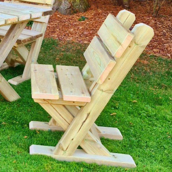 Axton Wooden Garden Dining Chair In Natural | Bed Sava