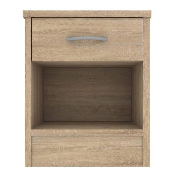 Babylon Wooden Bedside Cabinet With 1 Drawer In Oak | Bed Sava