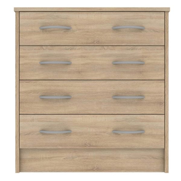 Babylon Wooden Chest Of 4 Drawers In Oak | Bed Sava