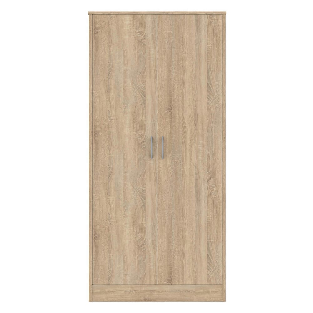 Babylon Wooden Wardrobe With 2 Doors In Oak