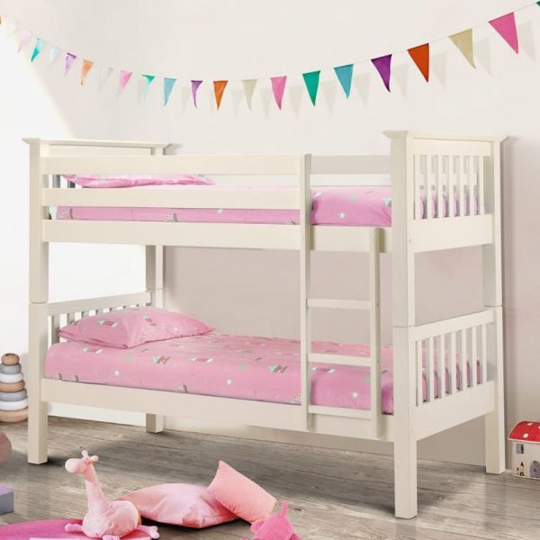 Ballari Wooden Bunk Bed With White | Bed Sava