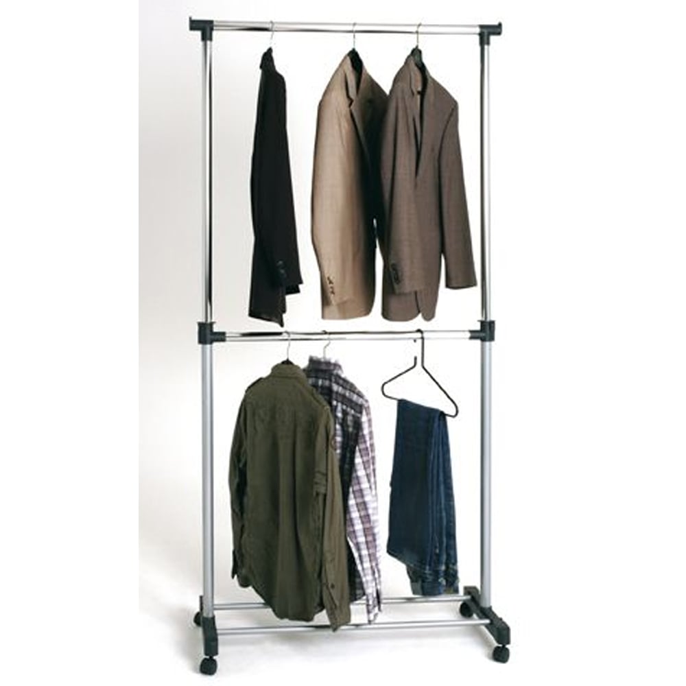 Ballwin Metal Coat Stand In Chrome And Grey