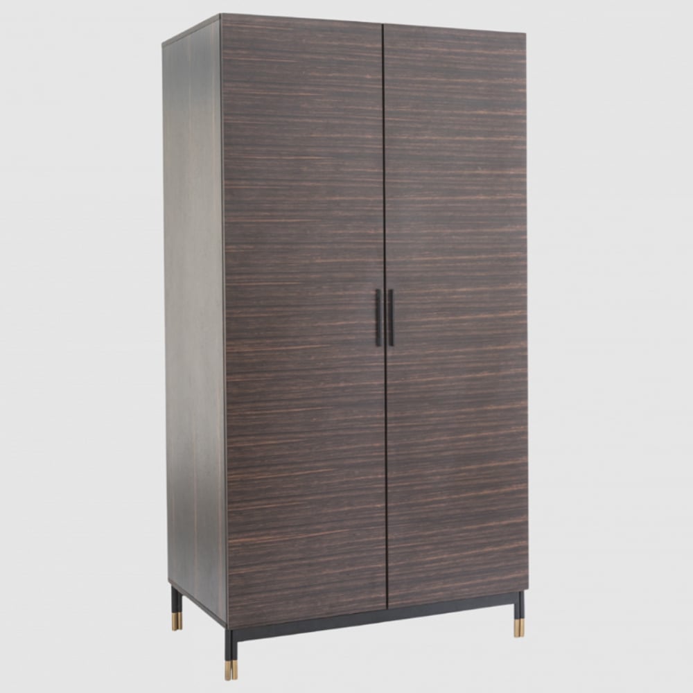 Balta Wooden Wardrobe With 2 Doors In Ebony