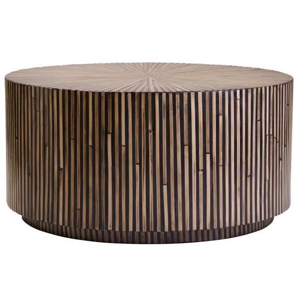 Baltimore Wooden Round Coffee Table In Natural | Bed Sava
