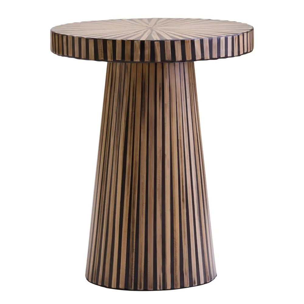 Baltimore Wooden Round Side Table In Natural