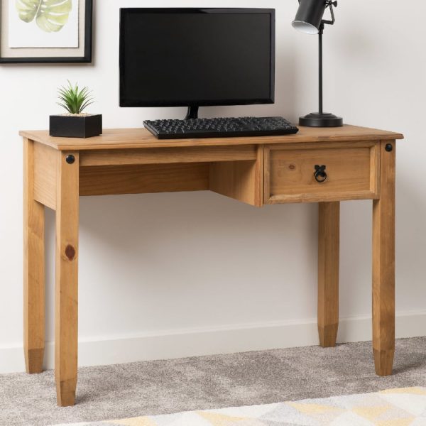 Baraboo Wooden Laptop Desk With 1 Drawer In Oak | Bed Sava
