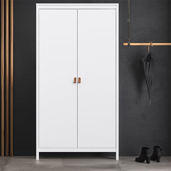 Barcila Wooden Wardrobe With 2 Doors in White