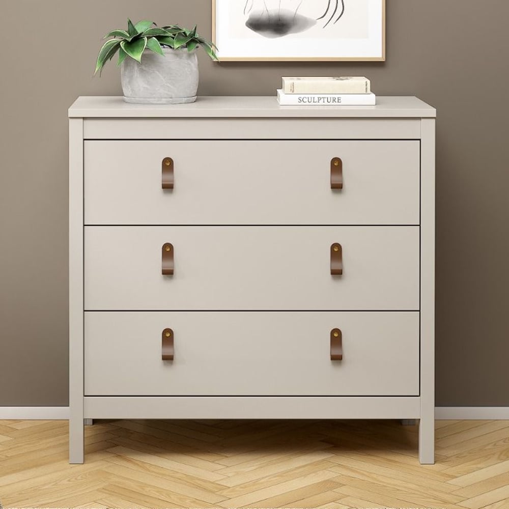 Barcila Wooden Chest Of 3 Drawers In Cashmere