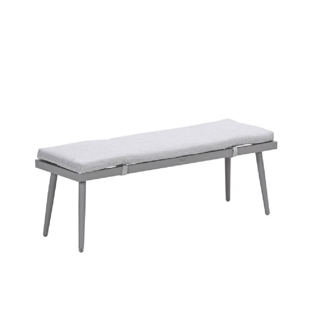 Barrie Aluminium Garden Seating Bench With Cushion In Taupe