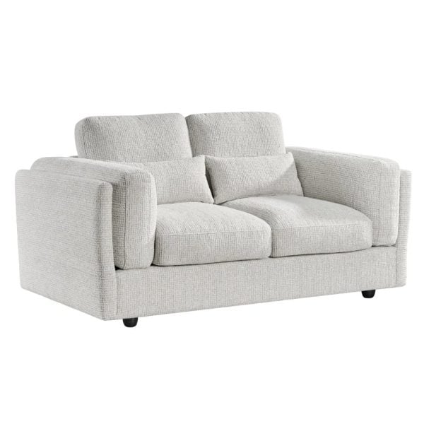 Barrie Fabric 2 Seater Sofa In Beige | Bed Sava