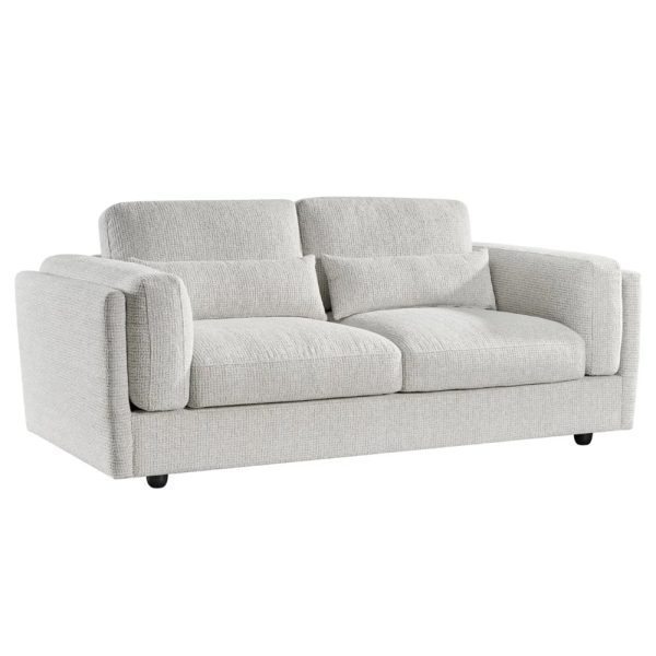 Barrie Fabric 3 Seater Sofa In Beige | Bed Sava