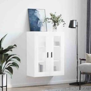 Barrie Wooden Wall Mounted Storage Cabinet In White | Bed Sava