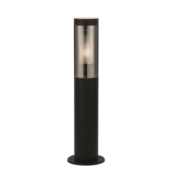 Batton Smoked Polycarbonate Outdoor Post Lamp In Black | Bed Sava