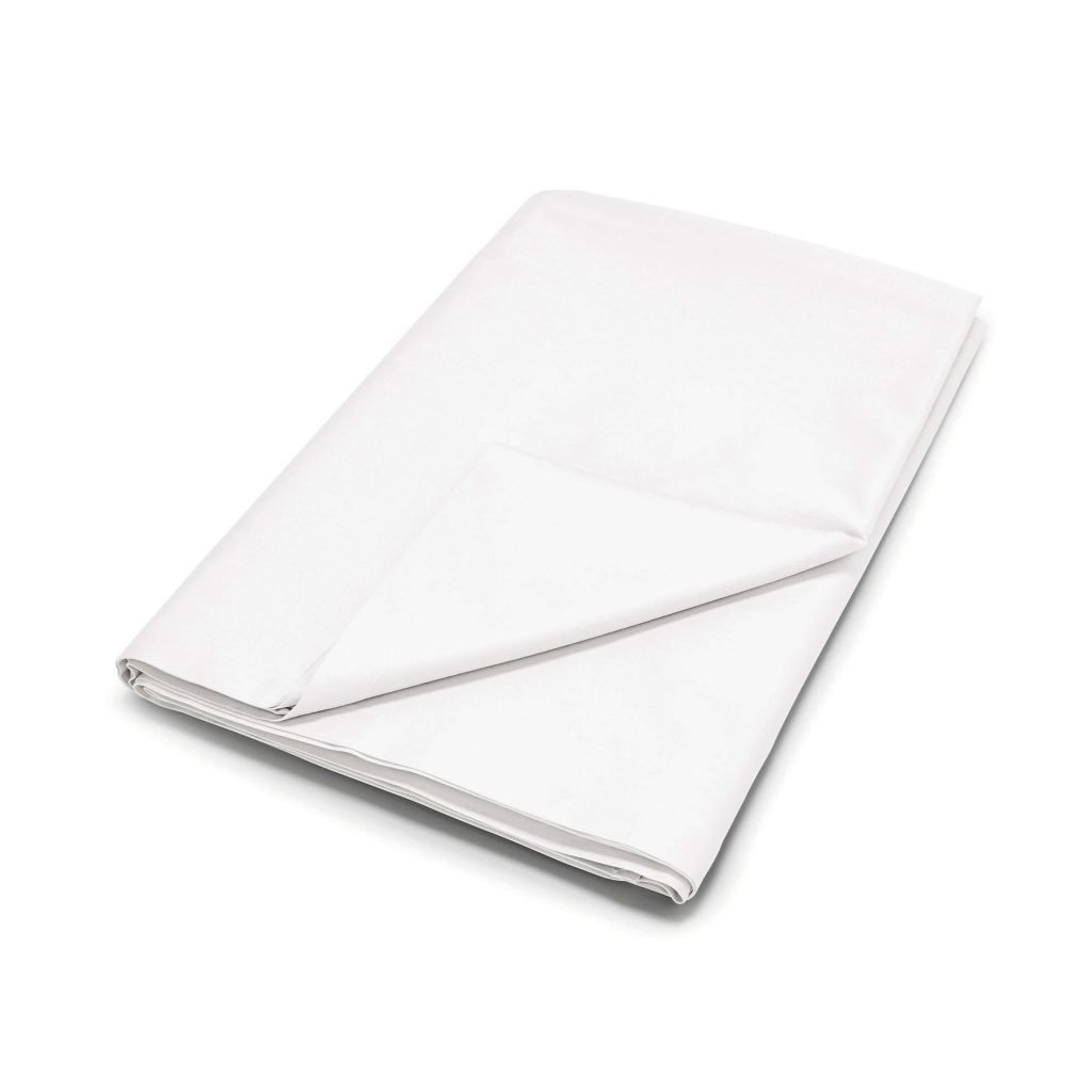 By Bedeck 500 Thread Count Plain Dye Super Kingsize Flat Sheet, White