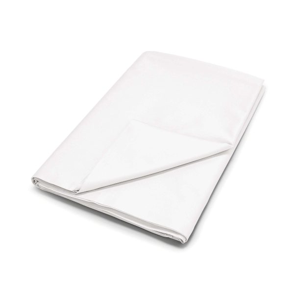 By Bedeck 500 Thread Count Plain Dye Super Kingsize Flat Sheet White | Bed Sava