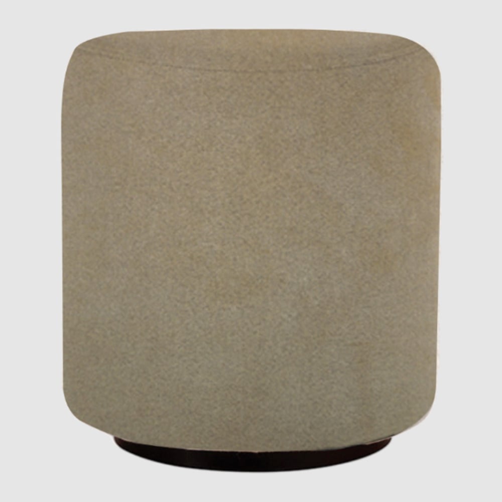 Beano Fabric Round Stool In Biscuit
