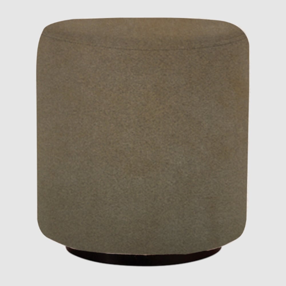 Beano Fabric Round Stool In Cedar Brown