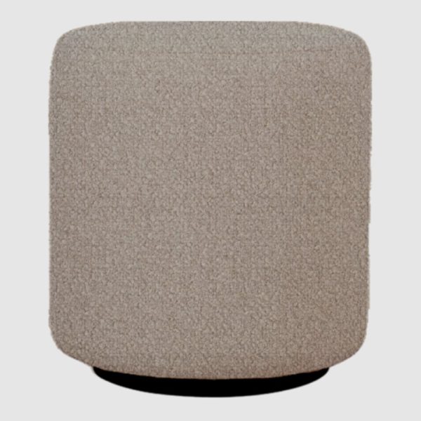 Beano Fabric Round Stool In Cologne Dove | Bed Sava
