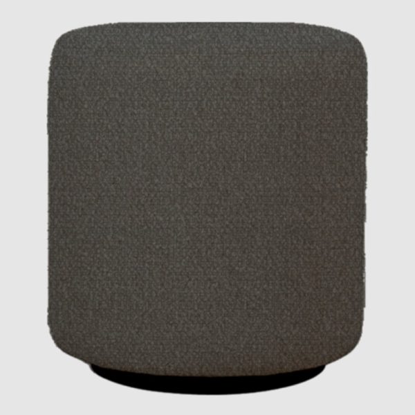 Beano Fabric Round Stool In Cologne Granite | Bed Sava