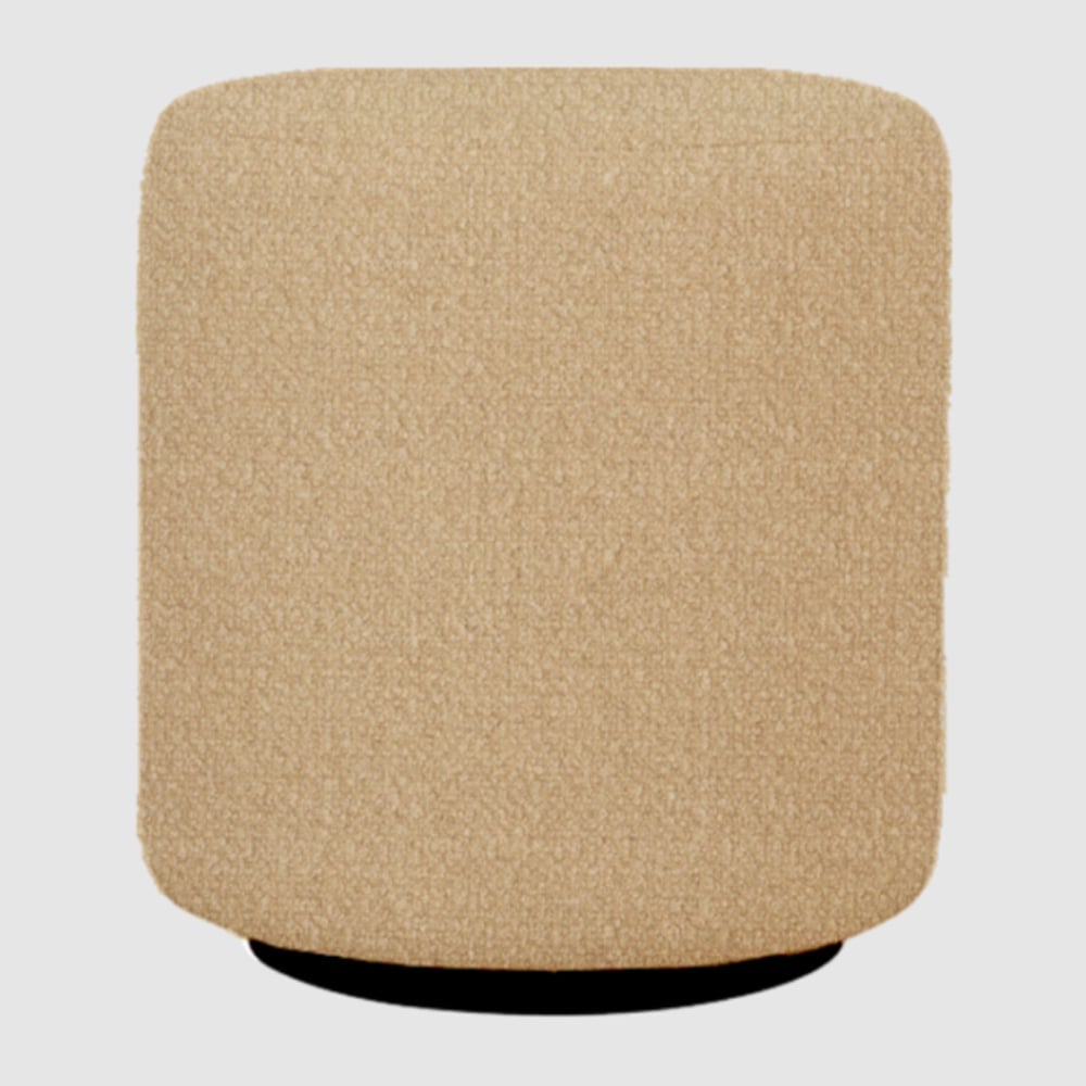 Beano Fabric Round Stool In Cologne Latte