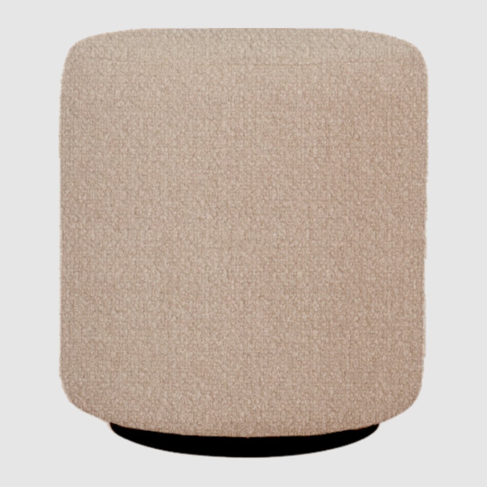 Beano Fabric Round Stool In Cologne Mink