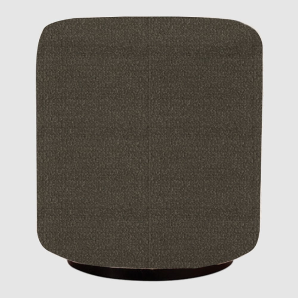 Beano Fabric Round Stool In Nutmeg